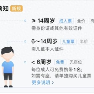 免票+优惠票！儿童坐高铁，提前看过来→