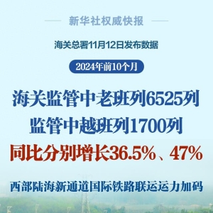 6525+1700列！西部陆海新通道国际铁路联运运力加码