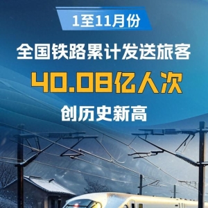 权威数读｜首次突破40亿人次！全国铁路客运创新高