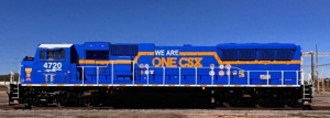 铁路部门推出“One CSX”机车