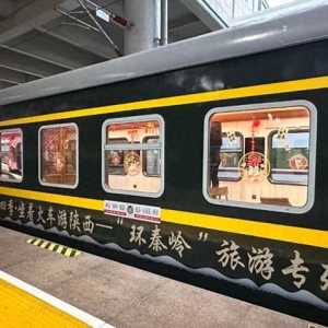 2025年首趟“丝路号”环秦岭迎新年银发旅游专列开行