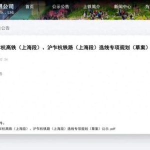 上海将再添一条高铁线！设置3个车站，接轨沪苏通铁路……计划今年开建→