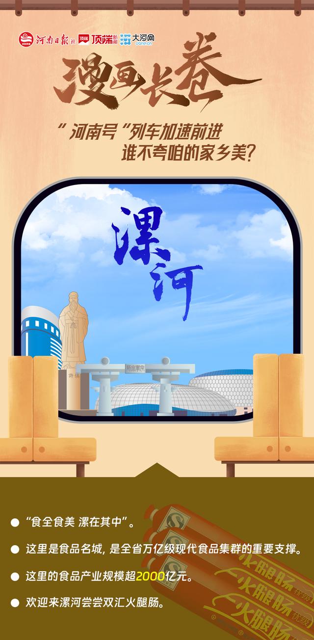 漫画长卷丨“河南号”列车加速前进，谁不夸咱家乡美？