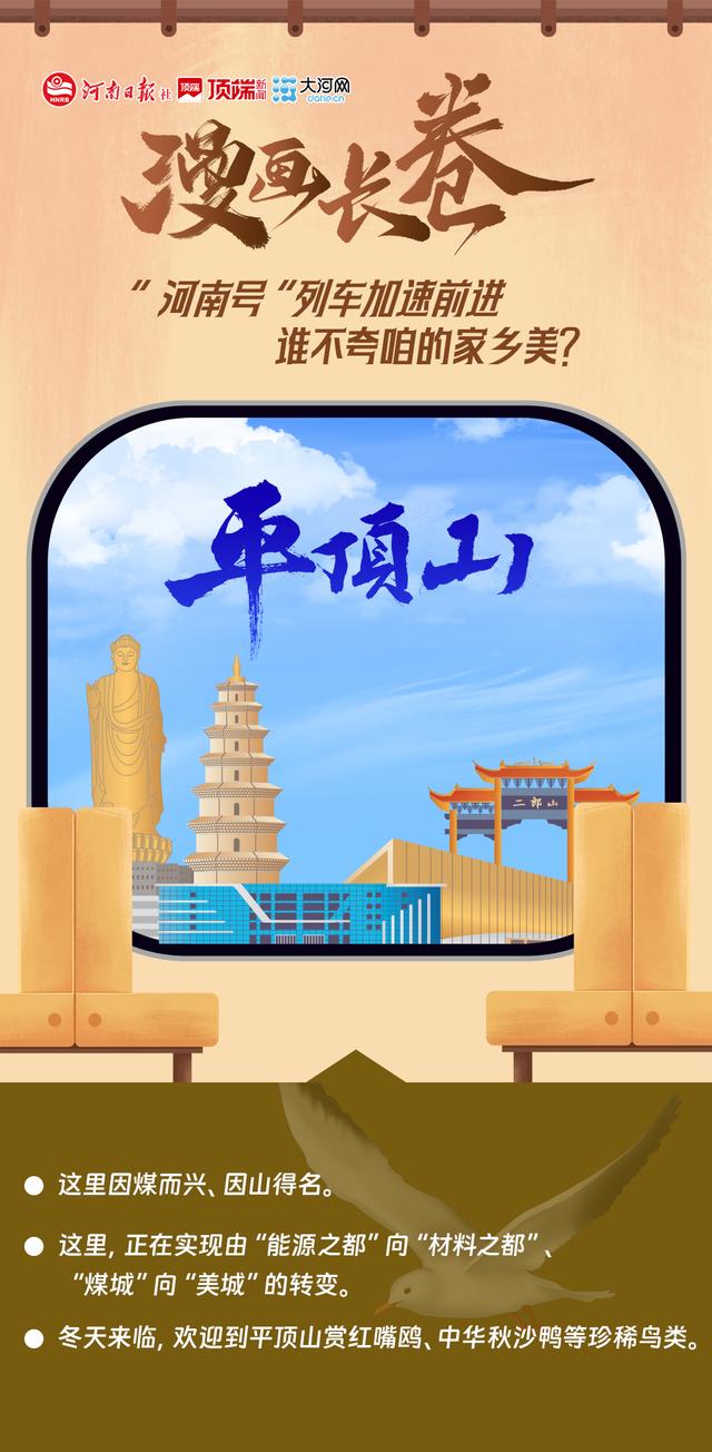 漫画长卷丨“河南号”列车加速前进，谁不夸咱家乡美？