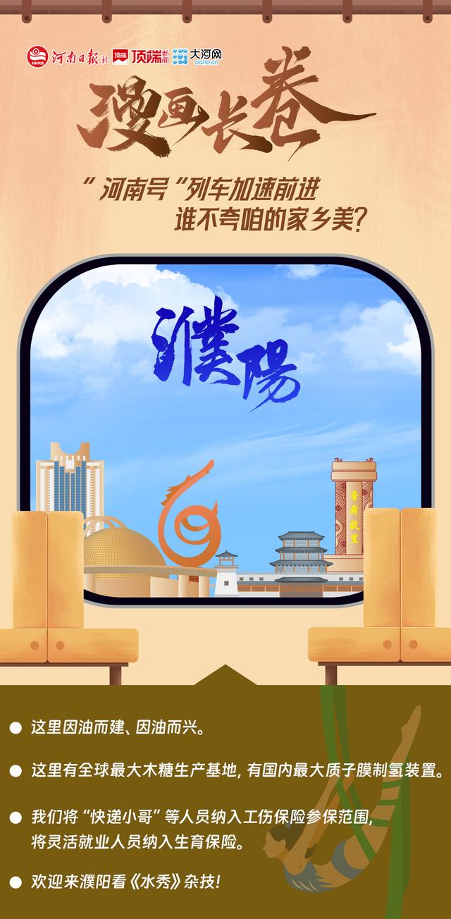 漫画长卷丨“河南号”列车加速前进，谁不夸咱家乡美？