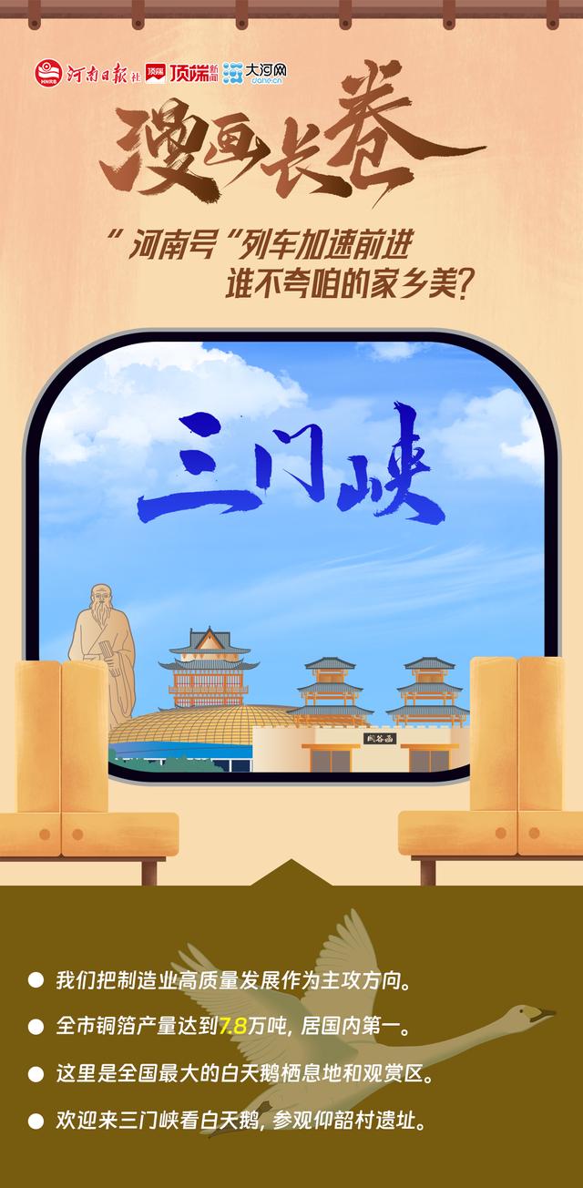漫画长卷丨“河南号”列车加速前进，谁不夸咱家乡美？