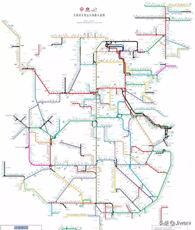 全国铁路运行路线图（地铁线路化版本）