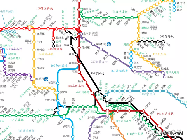 全国铁路运行路线图（地铁线路化版本）