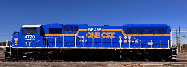 铁路部门推出“One CSX”机车