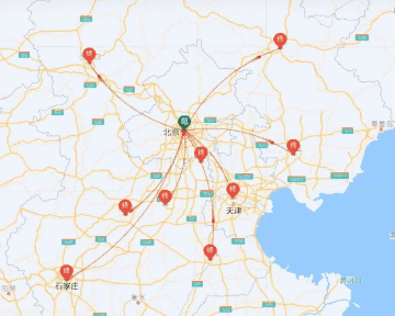 从北京出发，坐高铁列车三个小时内都能到哪儿？