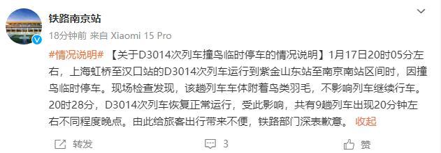 昨晚，9趟列车晚点！刚刚，铁路部门致歉并通报原因