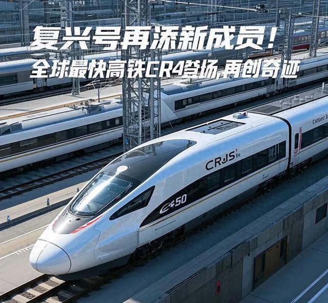 标题：复兴号再添新成员！全球最快高铁CR450即将登场，再创奇迹
