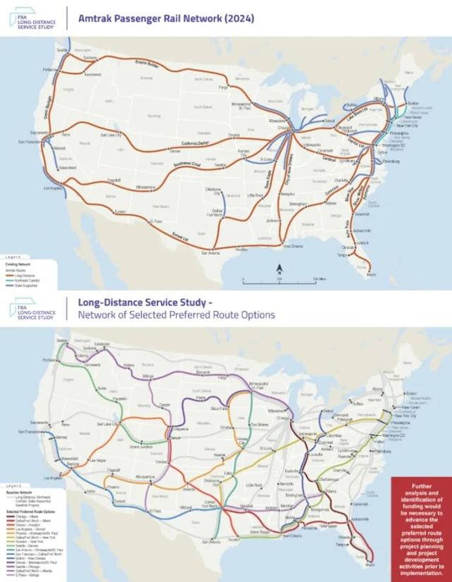 “看看中国高铁再看美铁，尬死了”