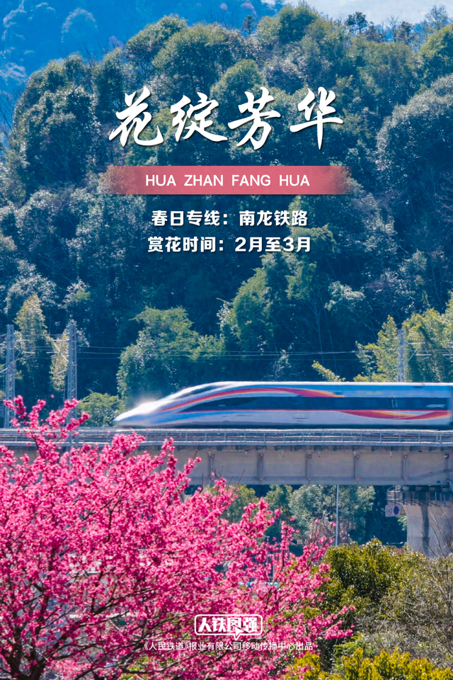 列车穿越花海超惊艳！快来领取春日壁纸（内附赏花日期）